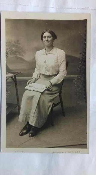 Antique Postcards,  Real Photo,  A Woman From Bishop 