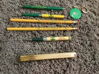 Vintage Advertising John Deere Pencils/pens Key Chain,  Salina/belleville