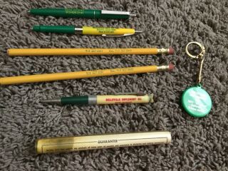 Vintage Advertising John Deere Pencils/pens Key Chain,  Salina/Belleville 2