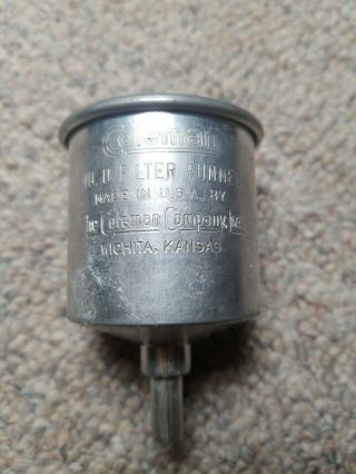Vintage Coleman No.  0 Aluminum Filter Funnel - Made In Usa