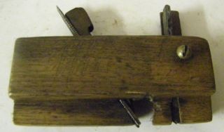 Antique Tiny Wood Plane Complete 3 1/2 " Long From Barn In Maine Woodworking