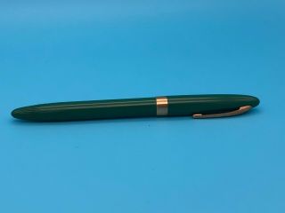 Vintage W.  A.  Sheaffer 5 Fountain Pen Green / 14k Gold,  Made In Usa (l - 14)