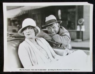 Will Rogers 1929 Fox Film " They Had To See Paris " 8x10 Publicity Photo