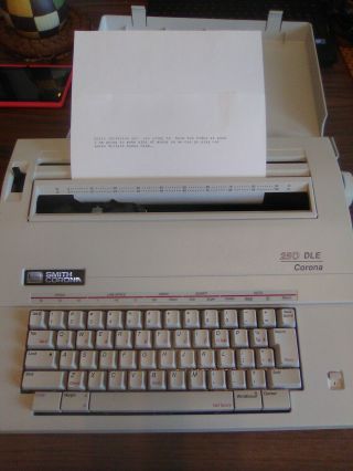 Smith Corona 250 Dle Electric Typewriter,  Correcting Word Erase Model 5a