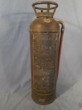 Vintage 1958 The Buffalo Fire Extinguisher Brass And Copper Fire Extinguisher
