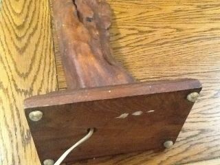 Vintage wood wooden 16 Inch CYPRESS Knee Stump Table Lamp Mid Century 5