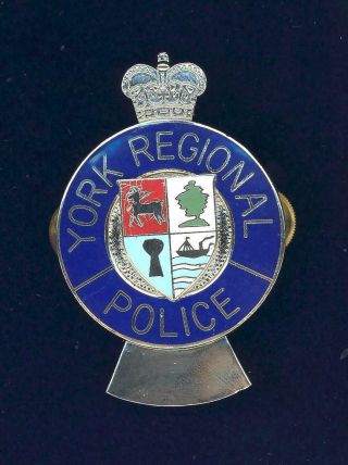 Obsolete - York Regional Police Cap Badge - Ontario,  Canada