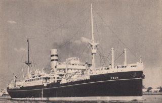 Postcard Ship Holland America Line Ss Edam
