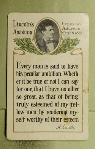 Dr Who Abraham Lincoln Memoriam Postcard E25550