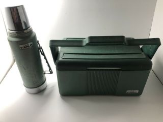 Vintage Stanley Thermos And Lunchbox Metal Combo Set Cleaned