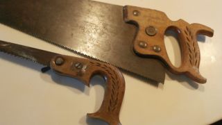 Two (2) Vintage Saws - Disston Warranted Superior - One Keyhole And One Handsaw