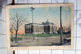 Antique Pennsylvania Postcard Hand - Colored Pc Oxford Pa High School Nomis Mfg Co
