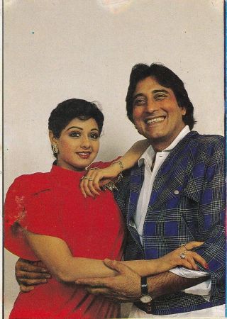 Bollywood Postcard Pair Sridevi - Jackie India