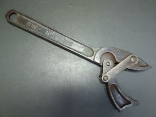Vintage Large 15 1/2 " Olbo Adjustable Spanner Wrench Old Tool