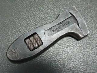 Vintage Small 3 " Adjustable Spanner Wrench Old Tool By King Dick