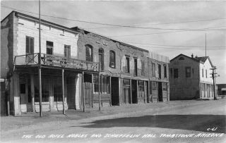 1940s Old Hotel Nobles Schiefflin Hall Tombstone Arizona Rppc Postcard 5746