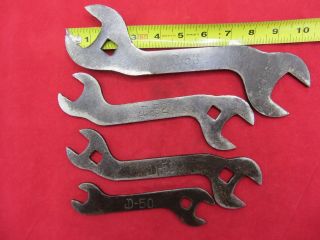 Vintage 4 Pc Set John Deere Tractor Implement Open End Wrenches 50 51 52 53