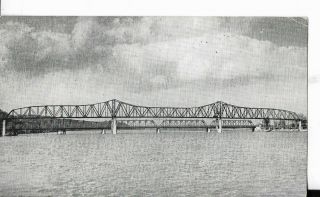 Atchison Kansas Postcard,  Toll Mo - Kan Bridge Over Missouri River Early Card