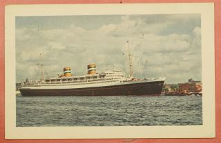 Dr Who 1949 Holland America Line Ship Amsterdam Great Britain 39680