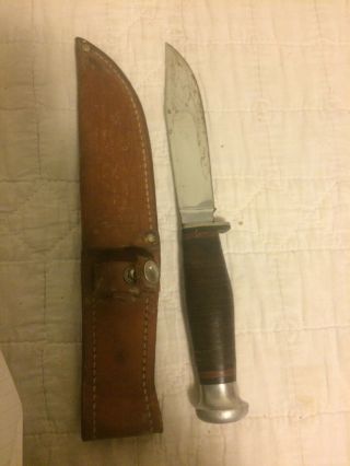 Vintage Case Xx Hunting Knife With Sheath
