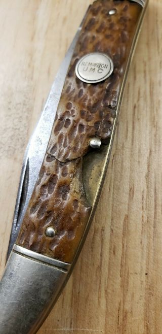 Vintage Remington UMC Knife/ R1613 Jigged Bone Texas Toothpick Pocket Knife USA 7