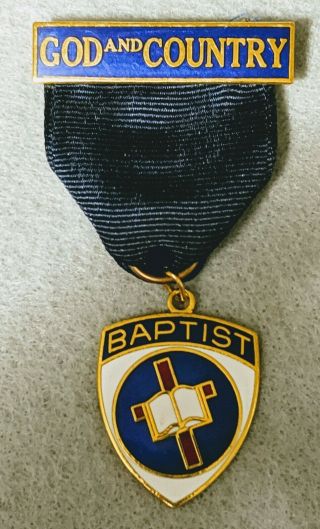 Boy Scout Religious Award Medal - God And Country (baptist)