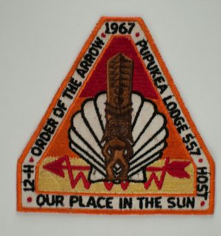 1967 Pupukea Lodge 557 Boy Scout Oa Area 12 - H Conclave Patch