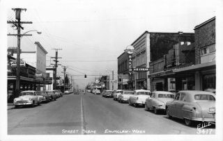 Real Photo Postcard Street Scene In Enumclaw,  Washington 121263