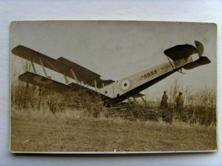 Ww1 Rfc & Rnas Avro Bomber Bi - Plane Aeroplane Shot Down Aug.  1914 Real Ppc