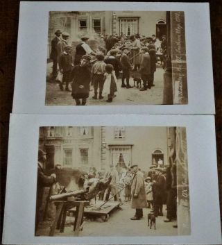 Two Real Photo Postcards Roasting The Ox Southam Mop 1913 See All Images