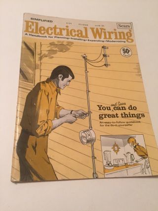 Vintage 1977 Sears Roebuck Simplified Electrical Wiring Handbook