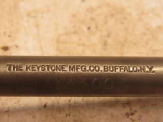 ANTIQUE KEYSTONE MFG CO No.  400 RATCHET DRILL WRENCH MACHINIST BOILER TOOL 2
