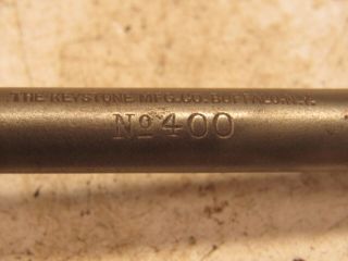 ANTIQUE KEYSTONE MFG CO No.  400 RATCHET DRILL WRENCH MACHINIST BOILER TOOL 3