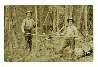Rppc Loggers W/ Crosscut Saw & Axe 1900 