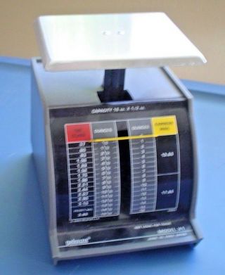 Vintage Pelouze Scale Postal Up To 1 Pound Model X1 Rates Of 2002