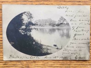 Antique Real Photo Postcard White Eagle Oklahoma Indian Territory Ponca Rppc