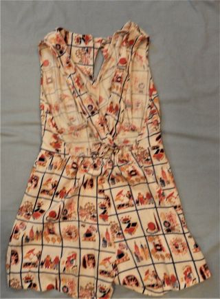 1939 World ' s Fair Ladies Romper,  Sun - suit,  Hand Crafted,  Wonderful Fabric 3