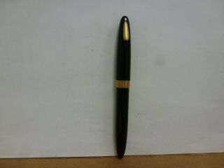 Vintage Sheaffer 5 " White Dot Black " Tuckaway " Fountain Pen W/14kt.  Nib 6