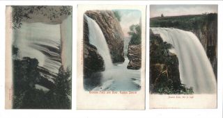 Vintage Postcards.  South African Waterfalls X3