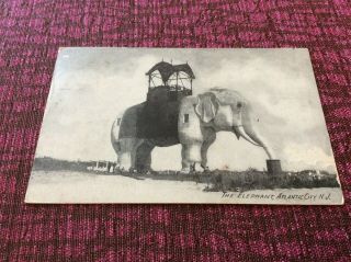 Lucy The Elephant Hotel Atlantic City,  Jersey Postcard Postmarked 1909