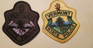 Vermont State Police Patches - Set Of 2