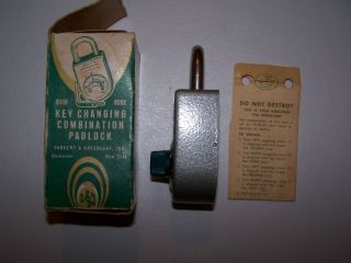 Vintage Sargent Greenleaf Key Changing Combination Padlock Lock is Not 2