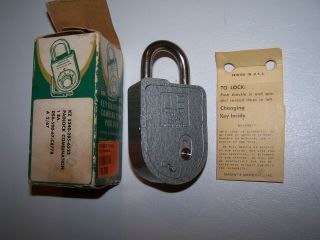 Vintage Sargent Greenleaf Key Changing Combination Padlock Lock is Not 3