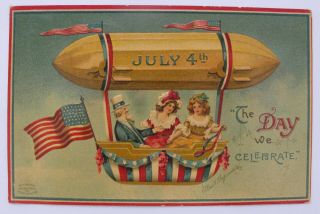 Ellen Clapsaddle Vintage July 4th The Day We Celebrate Postcard C.  1911;h284