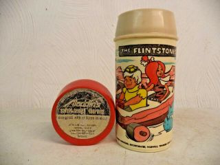 Vintage 1971 The Flintstones Pebbles Bamm Bamm Plastic Thermos Only