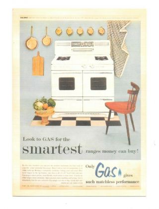 Vintage Advertising Postcard Look To Gas For The Smartest Ranges Money Can Buy