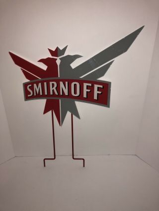 Smirnoff Bar Decoration Sign With Metal Stand Rare Only One On Ebay