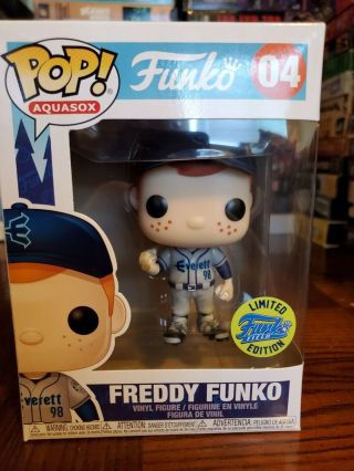 Everett Aquasox Freddy Funko Away Jersey Pop Limited To Edition.  Nib