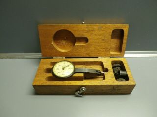 Vintage Model One Dial Indicator 1/1000 Jeweled,  Wooden Box - Brown & Sharpe