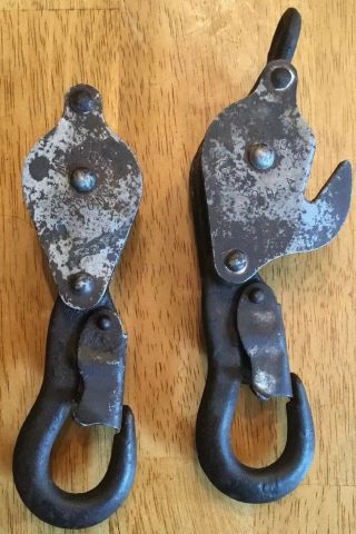 Two Vintage M.  Klein & Son Pulleys One 1802 - 30 2